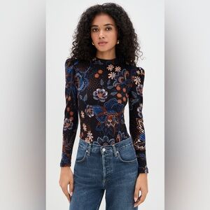 Farm Rio Snakes Bouquet Bodysuit Size S